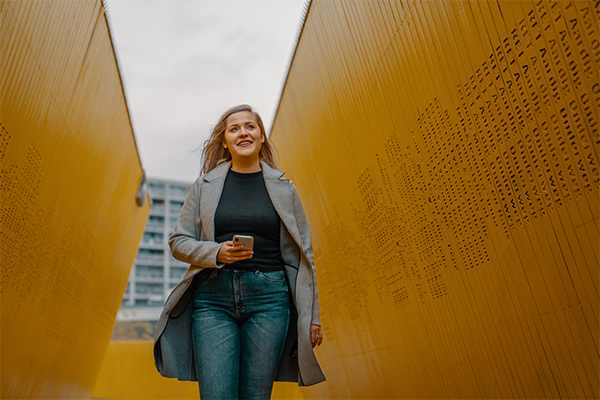 Girl in city