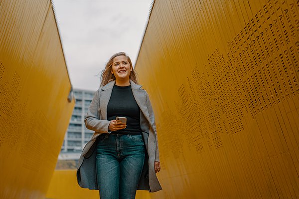 Girl in city