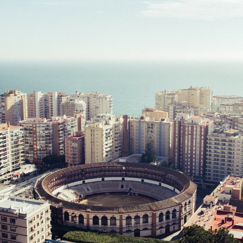 Uitzicht over het centrum van Málaga