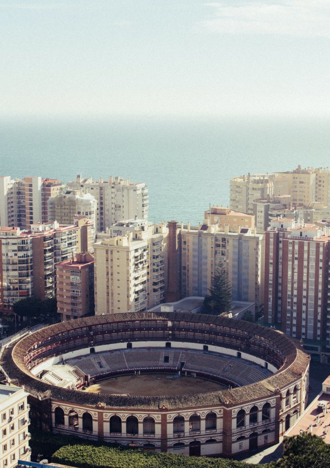 Uitzicht over het centrum van Málaga